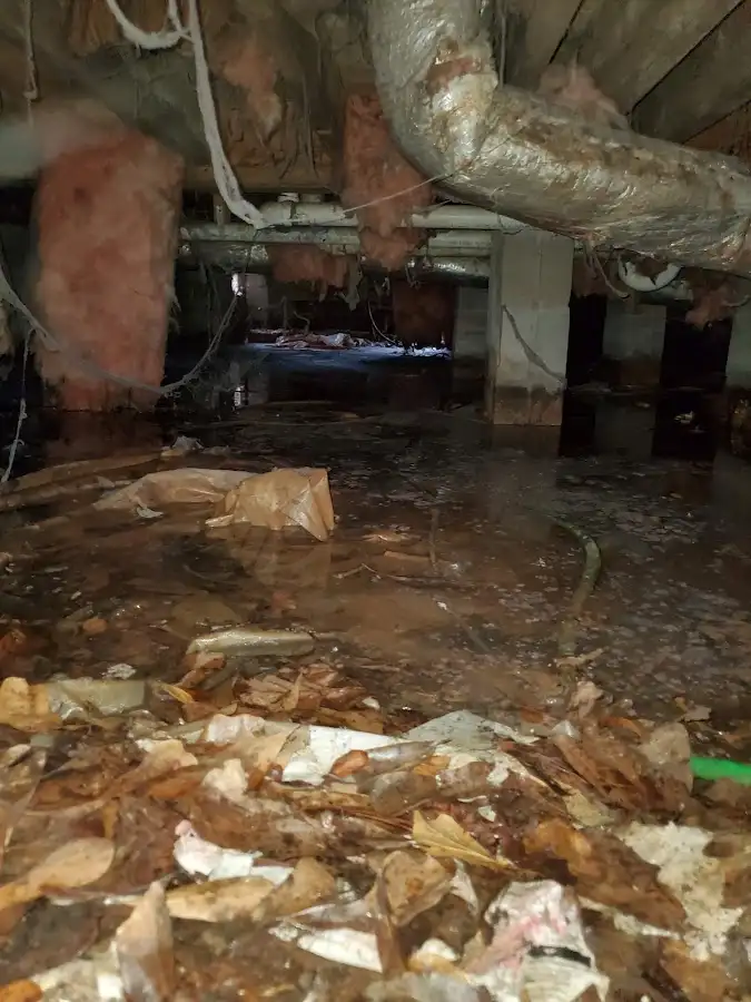 Crawl space flood assessment for Commercial Water Damage Restoration in Blackfoot